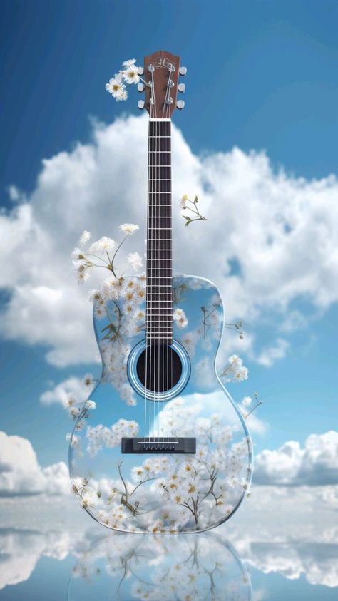 ♔ Les Instruments de Musique Pretty Backrounds, Guitar Wallpaper, Guitar Images, Blue Wall Colors, Blue Guitar, Outdoor Fairy Lights, Guitar Photos, Pretty Wallpapers Tumblr, Guitar Photography