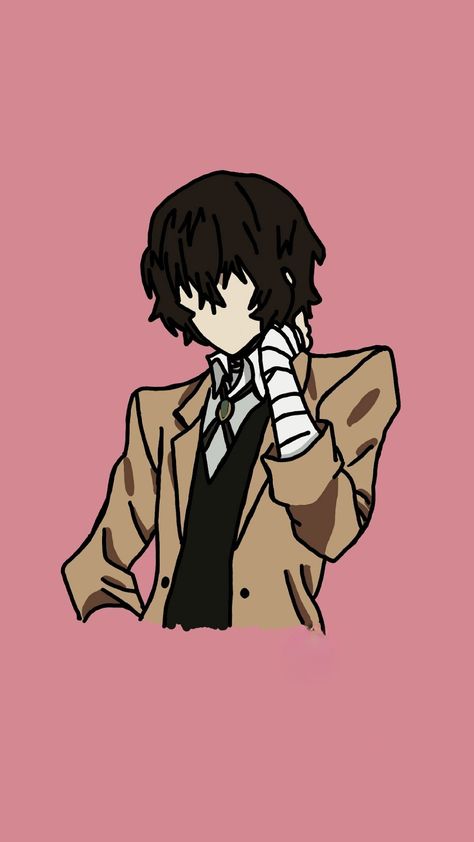 osamu pink dazai wallpaper Osamu Dazai Wallpaper, Chibi Dazai, Dazai Wallpaper, Osamu Dazai, Stray Dogs, Bungo Stray Dogs, Bungou Stray Dogs, Stray Dog, Pink Bow