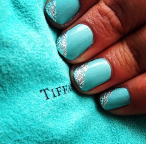 Birthing Nails, Bachelorette Party Nails, Tiffany Blue Nails, Tiffany Nails, Nail Board, Polish Ideas, Party Nails, Colorful Nail Designs, Homecoming Nails