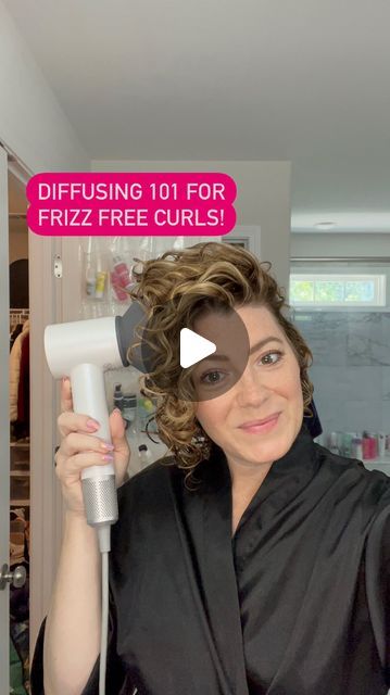 Brittany on Instagram: "Diffuse with me from start to finish! I’m using the @laifen_tech swift special, a random pick, and around my shoulders is @thewrapperoo   Questions? Find me in the comments! . . . #curlyhair #diffusingcurls #laifen" How To Diffuse Short Wavy Hair, Diffusing Short Curly Hair, How To Use A Hair Diffuser, Curly Hair Diffuser, Curly Tips, Shoulder Length Curly Hair, Braiding Your Own Hair, Hair Diffuser, Frizz Free Curls