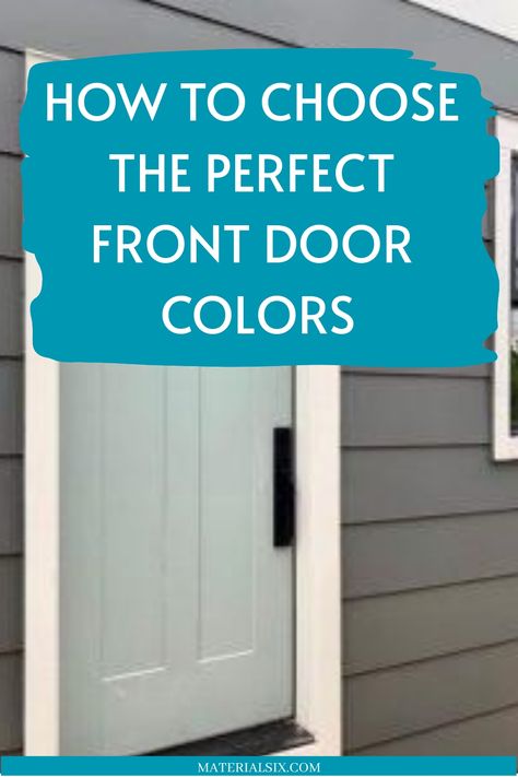 How to Paint a Front Door Without Removing It Interior Entry Door Color, Painted Front Door Ideas, Pvc Front Doors, Front Door Color Ideas, Bold Front Door Colors, Entry Door Colors, Teal Front Doors, Front Door Color, Door Window Covering