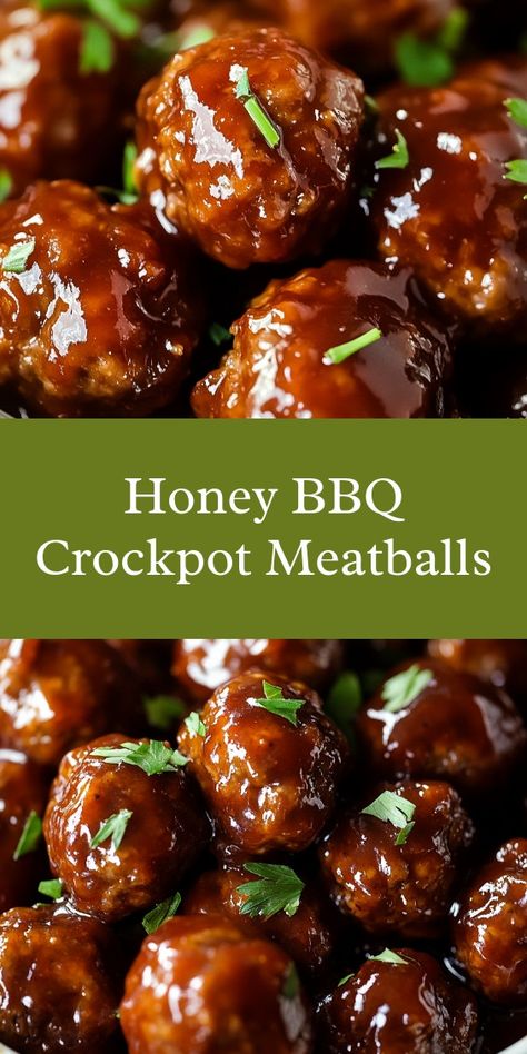 Preparing honey BBQ crockpot meatballs on a cozy Saturday felt special. The aroma filled our home, sparking joy and laughter as my partner and kids gathered around, sharing stories and excitement. It became a cherished family tradition, uniting us around deliciousness. Bbq Crockpot Meatballs, Honey Appetizers, Bbq Crockpot, Easy Crockpot Meatballs, Bbq Meatballs Crockpot, Bbq Meatball Recipe, Crockpot Meatballs, Meatball Recipes Crockpot, Meatballs And Gravy