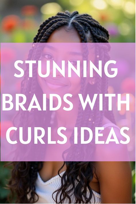 Stunning Braids with Curls Ideas Curly Twists, Side Braid With Curls, Curls Ideas, Waterfall Braid With Curls, Indian Hair Cuts, Unique Braids, Curly Hair Braids, Chic Short Hair, Braided Styles