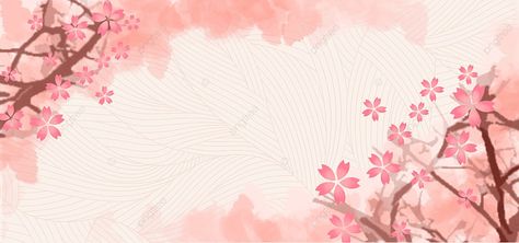 Árvore De Sakura Com Flores Rosa Lindo Banner Fundo Sakura Wallpaper Pc, Cherry Blossom Banner, Tree Drawing Wallpaper, Sakura Banner, Frame Rosa, Sakura Theme, Wallpers Pink, Flower Banner, Pink Spring Flowers