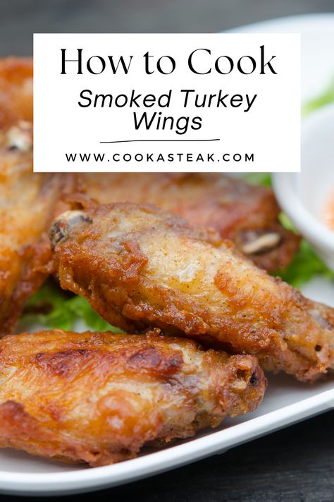 Hungry for some smoky goodness? Learn how to cook smoked turkey wings like a pro with our step-by-step guide. Discover the secret to tender and flavorful wings that will have you begging for seconds. Preheat that oven or smoker, season just right, and prepare to be amazed! Get ready to conquer the art of smoking turkey wings and impress your tastebuds. Let's dive in and make those wings fly off the plate! 🍗💨 #howtocooksmokedturkeywings How To Cook Smoked Turkey Wings, Smoked Turkey Wings Recipes, Smoked Turkey Wings, Smoked Wings, Bbq Turkey, Frozen Turkey, Turkey Wings, Smoked Cooking, Cooking Turkey