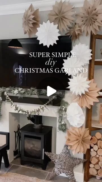 thewhitethistle on November 24, 2023: "DIY CHRISTMAS CRAFTS ⁠🎄Foraged garland⁠
⁠
Supplies:⁠
Foraged foliage (I went for two types of eucalyptus leaf)⁠
Wooden beads - I got a set of assorted beads for about £12, and they can be used for a whole host of crafts⁠
A needle and string.⁠
⁠
I started by hot glueing the first bead to the strong and then threaded my leaves through the needle. Added two small beads and one large one for every section.⁠
I used two small command hooks to put it up and ... Foraged Garland, Types Of Eucalyptus, Diy Christmas Crafts, Diy Christmas Garland, Eucalyptus Leaf, Command Hooks, Small Beads, Eucalyptus Leaves, Christmas Garland