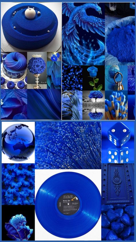 Royal Blue And Gold Wallpaper, Royal Blue Mood Board, Cobalt Color Palette, Midnight Blue Palette, Cobalt Blue Color Palette, Unique Color Names, Cute Blue Wallpaper, Color Palette Challenge, Color Collage