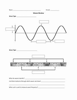 Worksheet Labeling Waves Answer Key Luxury Waves Practice Parts Of A Transverse and Longitudinal Differentiated Instruction Elementary, Environmental Science Lessons, Physical Science Middle School, Parts Of A Wave, Physics Revision, Longitudinal Wave, Gcse Physics, Physics High School, Physics Lessons