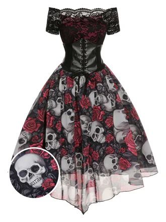 Shop Vintage Halloween Clothes Online | Retro Stage Rosie Core, Punk Dresses, Halloween Fashion Outfits, Goth Culture, Goth Dresses, 1950s Halloween, Halloween Mode, Style Vert, Retro Stage