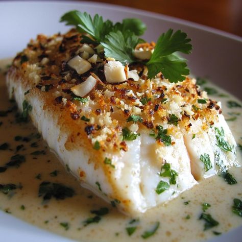 ￼  macadamia nut crusted halibut with fresh herbs and coconut sauce  INGREDIENTS  FOR THE SAUCE: Cooking oil spray 2 jalapenos, seeded and halved 1 cup canned unsweetened coconut milk (not low-fat) 1 Tbsp fresh lime juice 1/2 tsp salt  FOR THE FISH: 4 6-ounce boneless/skinless Pacific halibut fillets* 1/2 cup roasted and salted macadamia nuts, chopped* 1/2 cup panko breadcrumbs 1 ½ tsp chopped fresh parsley, divided 1/2 tsp chopped fresh chives 1 large egg 1 Tbsp water 2 tsp olive oil or coconut oil 1/2 tsp salt 1/4 tsp freshly ground black pepper**  INSTRUCTIONS*  Preheat oven to 350˚F and place oven rack in center position.*  Grease a baking sheet with cooking oil spray. Place jalapeno halves cut side down on prepared baking sheet. Roast in the oven until the skins are bubbly and are cha Macadamia Crusted Halibut, Crusted Halibut, Roast In The Oven, Apple Bite, Oven Rack, Coconut Sauce, Unsweetened Coconut Milk, Macadamia Nut, Unsweetened Coconut