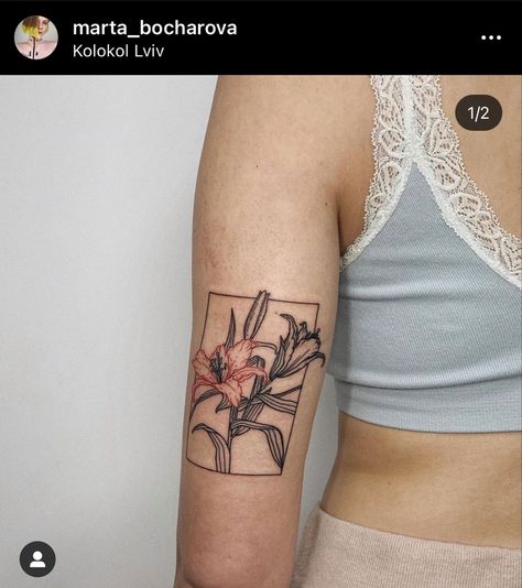 Black Red Tattoo, Black Flowers Tattoo, Red Flower Tattoos, Black Line Tattoo, Cupid Tattoo, Shadow Tattoo, Tattoo Line, Shape Tattoo, Petite Tattoos