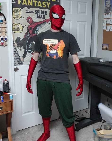 the amazing pajama-man finished the gloves boots and mask so far! been recording the process for patreon over the last few weeks • • • • #spiderman #peterparker #spidermancosplay #spidermancosplayer #theamazingspiderman #ultimatespiderman #spidermanintothespiderverse #spidermanacrossthespiderverse #spiderverse #atsv #marvel #marvelcomics #spidermancomics #marvelcosplay #marvelcosplayer #cosplay #cosplayer #3dprinting #spiderman2 #spidermanmask Spiderman Costume Men, Suit References, Spiderman Sketches, Spider Suit, Spider Man Cosplay, Spiderman Mask, Spiderman Stuff, Spiderman Costume, Spiderman Cosplay