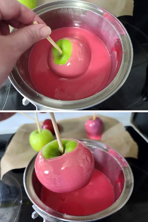 Make Candy Apples, Candied Apples Slices, Mini Candy Apples, Chocolate Apple Slices, Pink Candy Apples, Apple Slice Recipe, Apple Cake Pops, Gourmet Candy Apples, Dipped Apples