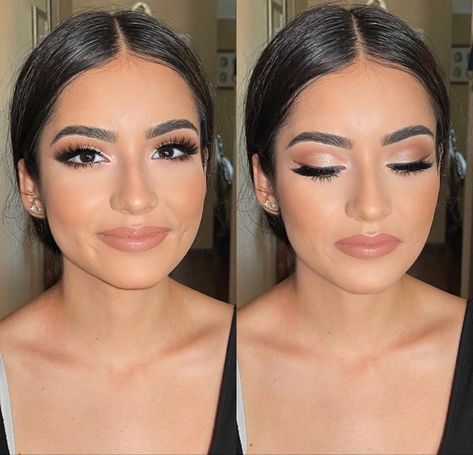 Glam Bride Makeup, Quinceanera Makeup, Wedding Eye Makeup, Glam Wedding Makeup, Wedding Makeup For Brown Eyes, Prom Eye Makeup, Bridesmaid Hair Makeup, Bridal Makeup Natural, Wedding Day Makeup