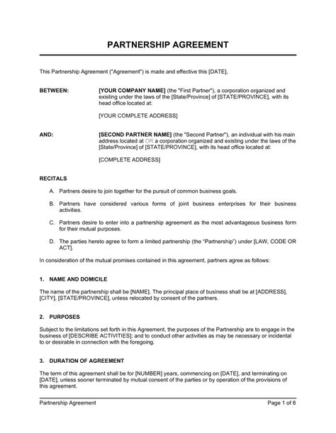 Partnership Agreement Template | by Business-in-a-Box™ Simple Job Application Letter, Accounting Templates, Job Application Letter, Get Rich Or Die Trying, Domestic Partnership, Partnership Agreement, Business Core, Man Loves A Woman, Real Estate Marketing Strategy