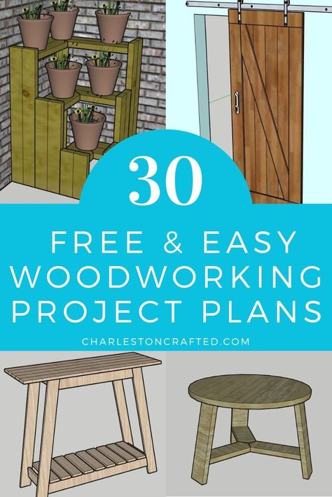 30 free easy woodworking project plans Printable Woodworking Plans, Wood Projects Plans, Woodworking Plans Beginner, Wood Projects For Beginners, Woodworking Project Plans, Easy Wood Projects, Free Woodworking Plans, Beginner Woodworking Projects, Wood Plans