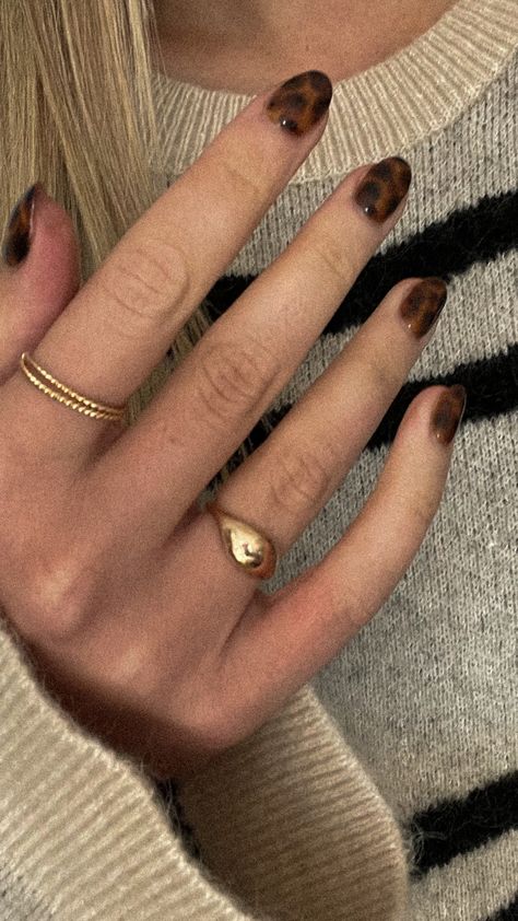 Tortoise shell nails Tortoise Shell And Red Nails, Tortoise Shell Aesthetic, Tortoiseshell Nails, Tortoise Nails, Tortoise Shell Nails, Tortoise Shell Print, Shell Nails, Tortoise Shell Hair, Shell Print