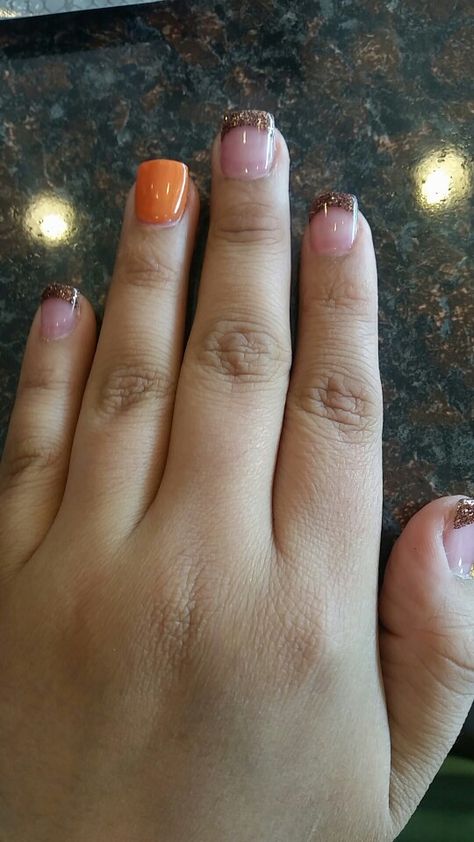 Orange. Brown. Solar Nails. Fall. Brown And Orange Nails Design, Orange And Silver Nails, Brown And Orange Nails, Orange Nails Design, Solar Nails, Orange And Silver, Orange Nail Designs, Nail Time, Polish Ideas