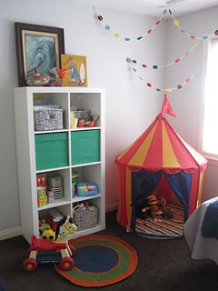 Ikea Circus Tent, Ikea Tent, Conservatory Playroom, Circus Bedroom, Happy Nursery, Circus Room, Dot Garland, Circus Nursery, Make Ring