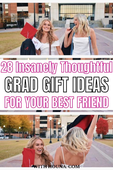 Are you on the hunt of the best graduation gift ideas for best friends to celebrate your graduation together and show her how much you love her and you're so happy for her success and achievements? These graduation gifts for best friend are honestly the best on the internet. I mean, as a graduate, I love every single one of them and I honestly want them all. Diy Graduation Gifts College, Bff Graduation Gift, Sentimental Graduation Gifts, Grad Gift Ideas, Graduation Gifts For Girlfriend, Gift Ideas For Best Friends, Meaningful Graduation Gifts, University Graduation Gifts, Thoughtful Graduation Gifts