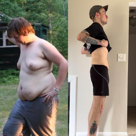 Here you can see a progress photo showing a weight cut from 253 pounds to 146 pounds. That's a respectable loss of 107 pounds. Extra Skin, After Pictures, Progress Pictures, Transformation Body, Weight Training, The Two, Body Goals, Fat Loss, Two By Two