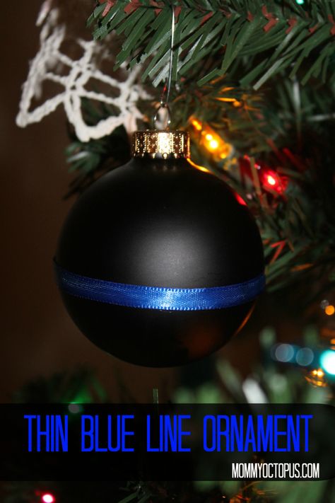 I typically put together goodie bags for my hubby’s shift at Christmastime and this year I was trying to figure out what to make.  I finally decided to make homemade ornaments!  They were quite simple! I found the black ornaments at Hobby Lobby for $6.99 for a pack of 6.  At the time, they had [...] Diy Gifts For Police Officers, Police Christmas, Black Ornaments, Deputy Wife, Law Enforcement Gifts, Leo Wife, Prayer Gifts, Police Life, Police Gifts