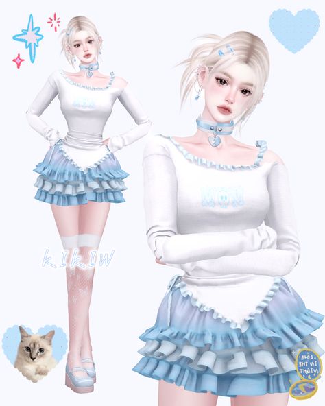 [KIKIW]Aviana-Cake skirt set | Patreon Sims3 Cc Clothes, Skirt Kawaii, Pelo Sims, Free Sims 4, The Sims 4 Packs, Sims 4 Cc Makeup, Sims 4 Body Mods, Free Sims, Sims 4 Cc Folder