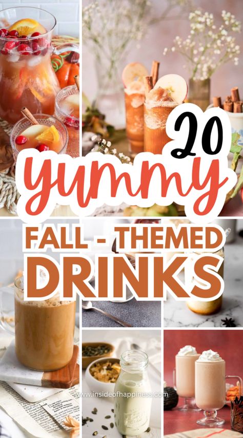 Cozy fall cider, creamy hot chocolate, Starbucks copycat recipes, refreshing mocktails, and more. These are some of the best ways to celebrate the fall season with a fall dirnk in your hand. Easy fall drink ideas for every day of the autumn and for the holidays. Non Coffee Fall Drinks, Hot Drinks For Fall, Fall Warm Drinks, Fun Fall Drinks Nonalcoholic, Hot Fall Drinks Nonalcoholic, Fall Starbucks Drinks Recipe, Fall Drinks Nonalcoholic, Warm Fall Drinks, Fall Mixed Drinks