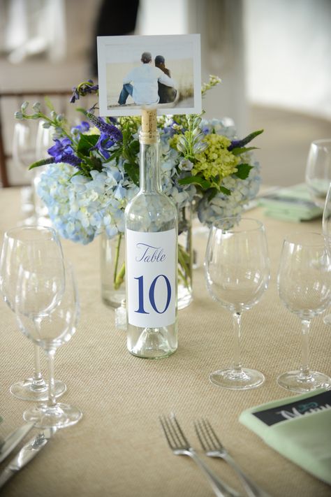 Table Numbers Wedding Diy, Table Markers, Wedding Wine Bottles, Bottle Centerpieces, Long Island Wedding, Wedding Invitation Envelopes, Planning Checklist, Wedding Planning Checklist, Newly Engaged