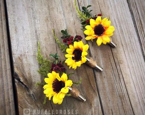 Boutonniere Sunflower, Bullet Boutonniere, Burgundy Sunflower, Sunflower Boutonniere, Suits Groom, Rustic Boutonniere, Sunflower Wedding Bouquet, Sunflower Themed Wedding, Cheap Wedding Flowers