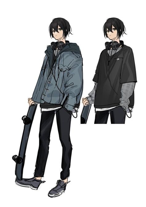 Outfit Ideas Drawing, Drawing Anime Clothes, Character Poses, Fashion Design Drawings, Arte Fantasy, Character Design Male, Drawing Clothes, Anime Drawings Boy