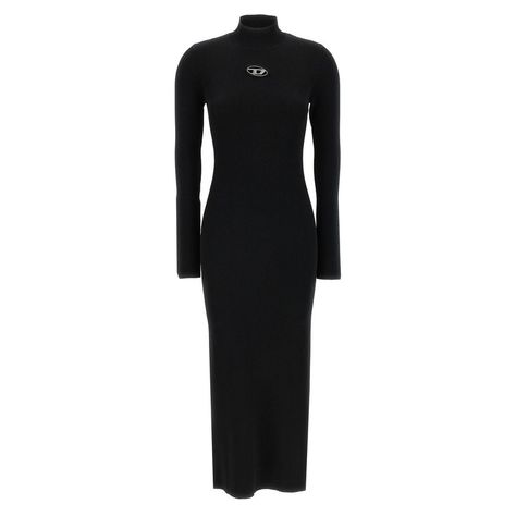 'M-Zary-B' Dress In Ribbed Viscose Blend, Front Metal Logo, High Neck, Long Sleeves. Color: Black Size & Fit: True To Size Fit Composition: 83% Viscose, 17% Polyester Made In: China Sku: Jul-A141860dlax9xx Welcome To The Official Luosophy Poshmark Closet! Luosophy Is A Luxury Brand Reselling Company Founded In San Diego, Ca From 2016. All Our Products Are Imported From Italy And Sold In The Usa. We Do Our Best To Provide High Fashion, Luxury Items At Affordable Prices. We Guarantee All Our Produ Diesel Dresses, Diesel Women, Metal Logo, Metallic Logo, Fashion Luxury, Luxury Items, Luxury Brand, Luxury Branding, High Fashion