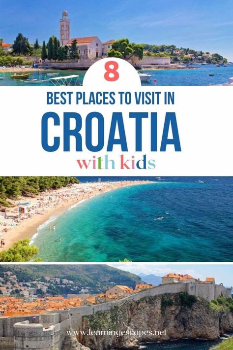 Plan your family vacation in Croatia with this curated selection of the most family friendly places in Croatia and tips for visiting with children. Croatia With Kids, Trip Italy, Kid Friendly Resorts, Best Family Beaches, Croatian Islands, Croatia Beach, Dominic Cooper, Croatia Holiday, Kids Things To Do