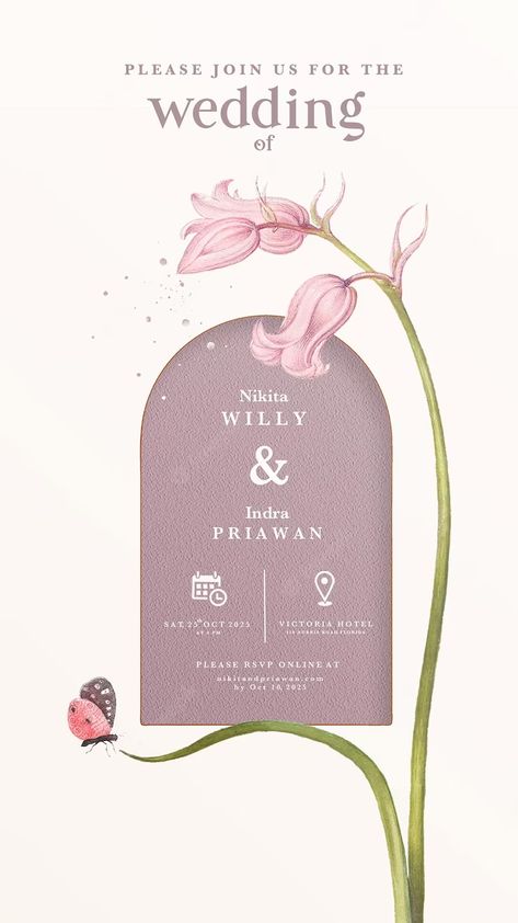 Wedding Invitation Digital Cards, Invitation Wedding Card Design, Wedding Digital Invitations, Digital Card Design, Invite Card Design, Creative Invitation Design, Digital Invitation Design, Card Design Wedding, Wedding Invitations Digital