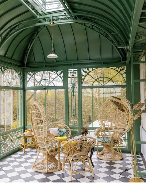 Escape To The Chateau, Patina Green, Chilly Morning, Modern Rustic Homes, The Chateau, Enjoy Your Weekend, French Chateau, Glass House, Winter Garden