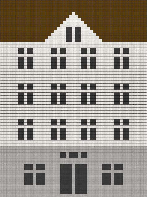 House Alpha Pattern, Apartment Window, Building Apartment, Home Building, Alpha Pattern, Alpha Patterns, Friendship Bracelet Patterns, Bracelet Patterns, Friendship Bracelet