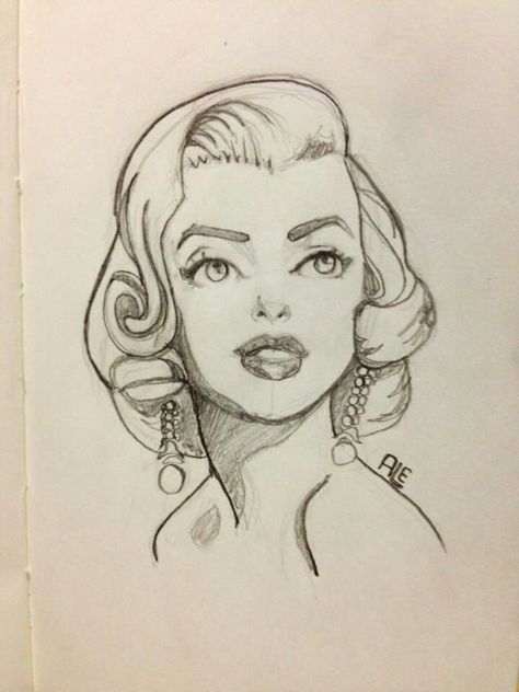 Marilyn Monroe 심플한 그림, Drawing Hands, Marilyn Monroe Art, Drawing Faces, 인물 드로잉, Cool Sketches, Art And Illustration, Illustration Inspiration, Drawing Tutorials