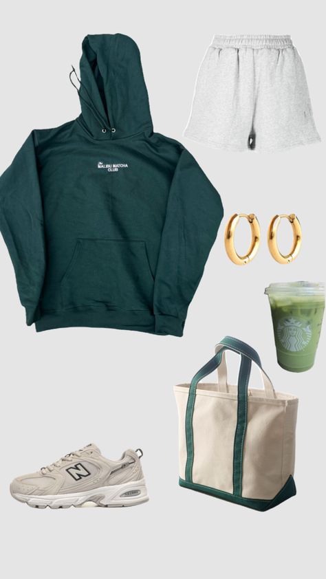 malibu matcha club outfit, forest green hoodie, hoodie, luxury leisurewear, hoodie inspo, outfit inspo, green outfit, lazy day outfit, running errands, outfit ideas, cozy outfit, cozy outfit ideas, rainy day outfit Outfit Ideas Rainy Day, Outfit Running Errands, Green Hoodie Outfit, Outfit Ideas Cozy, Outfit Inspo Green, Forest Green Hoodie, Cozy Outfit Ideas, Outfit Running, Running Errands Outfit