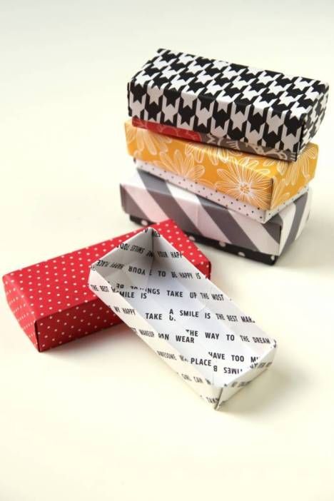 DIY Rectangular Origami Gift Boxes – Scrap Booking Small Origami Box Easy, Small Paper Boxes Diy, Diy Small Boxes Paper, Origami Rectangle Box, Origami Gift Boxes, Origami Containers, Gift Boxes Diy, Origami Box Instructions, Folding Gift Boxes