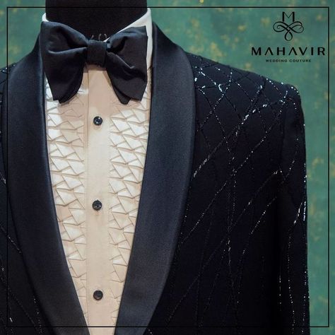 Even Saturn Rings seem dull and less prettier against
your black shining Ecstatic look in this gorgeous black and white combo! Saturn Rings, Reception Suits, Gents Suits, Indian Wedding Suits Men, Designer Blazers For Men, Black Coat Men, Prom Suits For Men, Groom Dress Men, Easy Diy Clothes