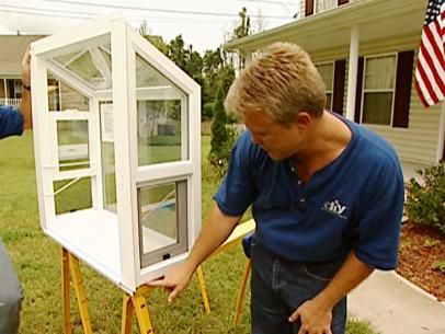 inspect the new window before installing it Kitchen Window Greenhouse, Garden Window Kitchen, Kitchen Window Garden, Window Garden Ideas, Kitchen Garden Window, Window Greenhouse, Window Kitchen, Garden Window, Window Ideas