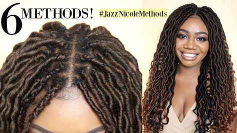 6 Ways to Install Crochet Locs | New Individual Crochet Methods | Curly Goddess Locs ft Motown Tress [Video] - https://blackhairinformation.com/uncategorized/6-ways-install-crochet-locs-new-individual-crochet-methods-curly-goddess-locs-ft-motown-tress-video/ Crochet Methods, Faux Locs Styles, Crochet Locs, Nyx Lip Lingerie, Crochet Faux Locs, Faux Locks, Crochet Styles, Goddess Braids Hairstyles, Marley Hair