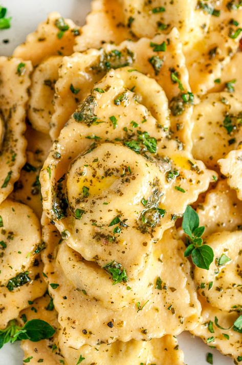 Herbed Three Cheese Homemade Ravioli Three Cheese Ravioli Recipes, Cream Cheese Ravioli Filling, Boursin Cheese Ravioli, Homemade Pierogies Polish, 4 Cheese Ravioli Recipe, Ravioli Filling Ideas, Tortellini Homemade, Ravioli Filling Recipe, Ravioli Recipe Filling