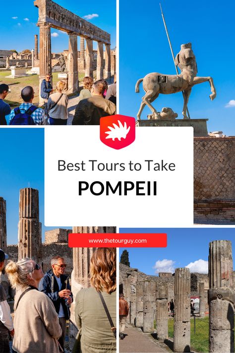 In A.D. 79 a deadly volcanic eruption of Mt. Vesuvius decimated the ancient Roman city of Pompeii. Buried under ash for centuries, the old houses and streets are amazingly well-preserved. If you head to Pompeii and really want to understand what happened, the best thing you can do is take a guided tour. Here are the top Pompeii and Amalfi Coast tours to take. Mt Vesuvius, Day Trips From Rome, Volcanic Eruption, Roman City, Archaeological Site, Pompeii, Ancient Romans, Sorrento, Amalfi Coast