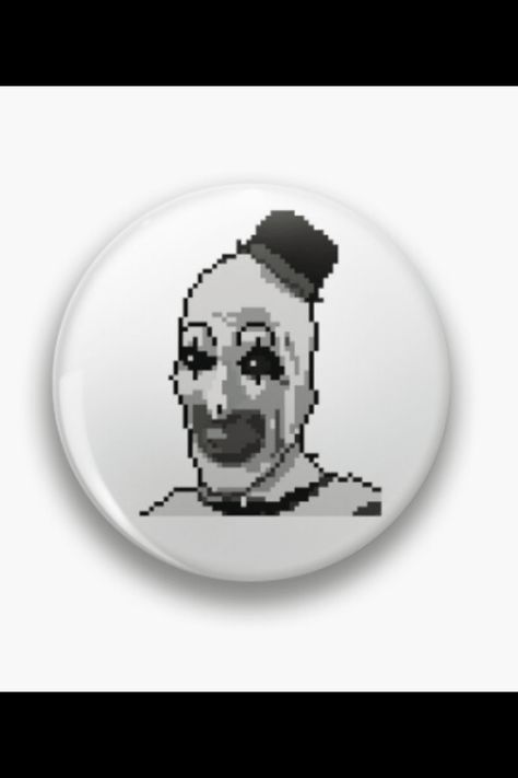 Art the clown 8-bit pixel art, as a pin. Art The Clown Pixel Art, Clown Pixel Art, Pixel Art Sticker, Art The Clown, The Clown, 8 Bit, Sticker Art, Animal Crossing, Comic Book