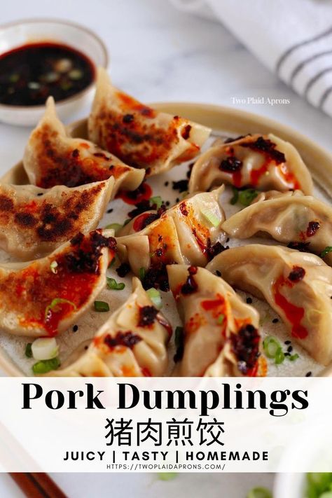 Pork Shumai Recipe, Recipes Dumplings, Homemade Dumplings Recipe, Dumpling Recipes, Easy Dumplings, Best Dumplings, Pork Dumplings, Chinese Pork, Dumpling Filling