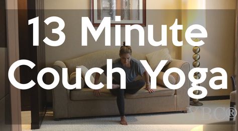 Couch yoga - pin it!  Follow us on Pinterest. Couch Yoga, Sofa Yoga, Fit At 40, Yoga Youtube, Fitness Challenges, Yoga Video, Gentle Yoga, Restorative Yoga, Ashtanga Yoga