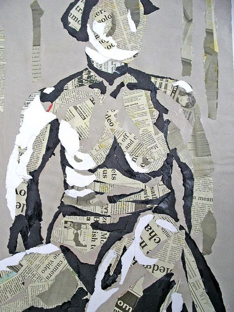 Collage: Life Drawing | by julie cochrane The Human Figure Art, Human Figure A Level Art, Human Body Gcse Art, Human Forms Art, Human Body Art Project, Human Figure Gcse Art, Human Forms Gcse Art, Human Form Art A Level, Collage And Drawing