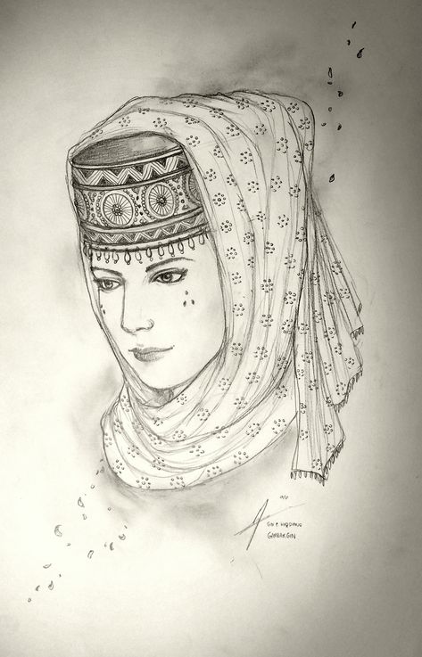 Turkey Drawing, Turkish Fashion, Black Pencil, A Drawing, Pencil Sketch, Fire Emblem, Old Photos, Diy Art, Pencil Drawings