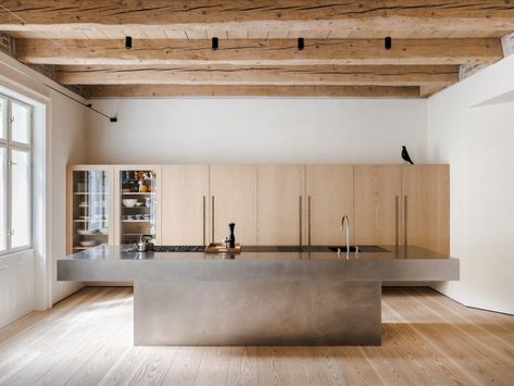 Bulthaup Kitchen, Load Bearing Wall, Secret Storage, 아파트 인테리어, Bratislava, Residential Interior, Apartment Interior, Küchen Design, Contemporary Architecture